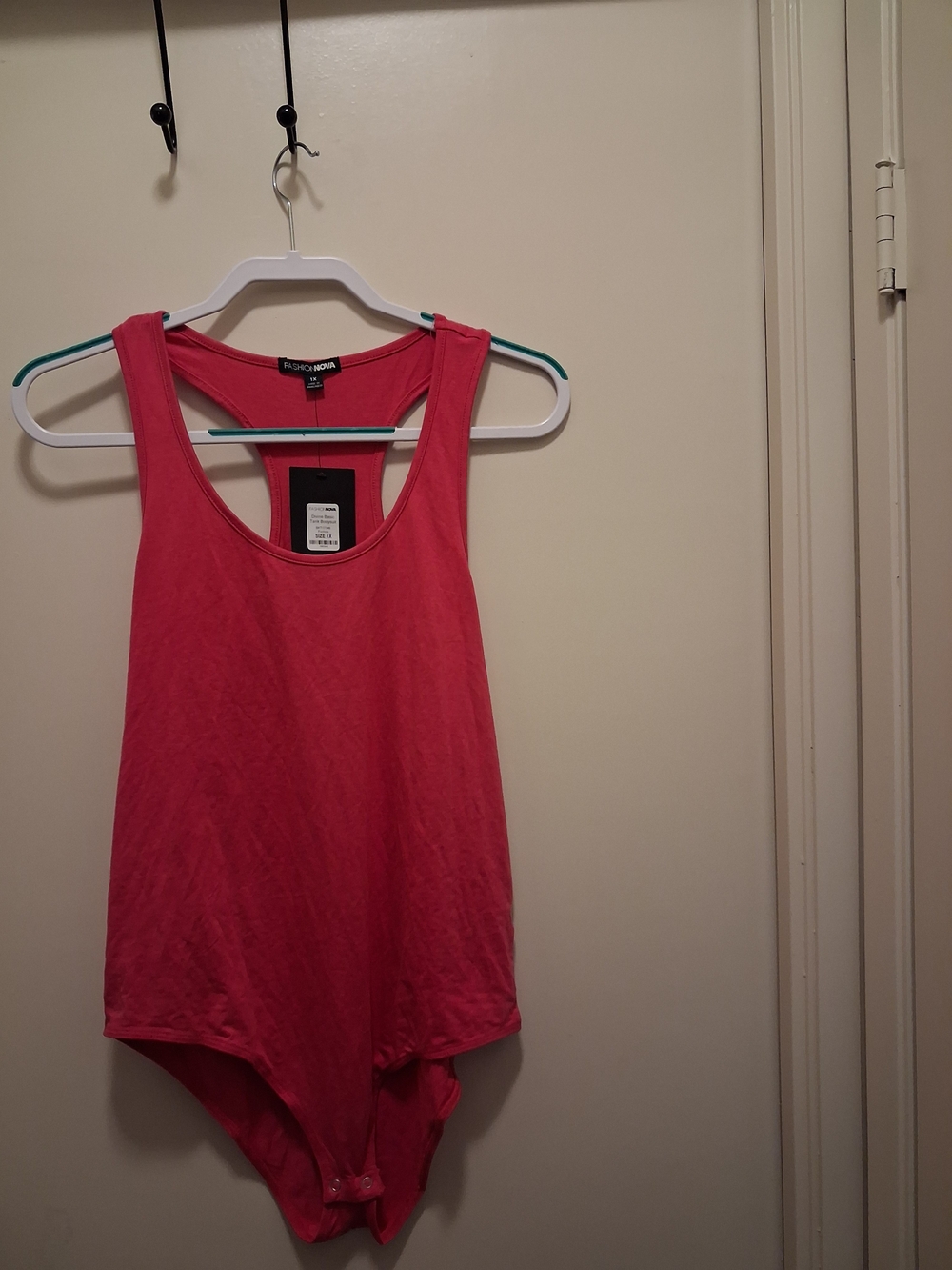 Fashion Nova Hot Pink Racerback Bodysuit